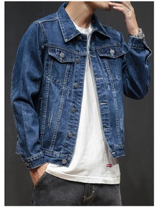Good Quality Men Cotton Holes <b>Denim</b> <b>Coats</b> Bomber Jacket Hip-hop Jean Jackets Fashion Men <b>Denim</b> Jackets Jean <b>Coats</b> - Product Image 2