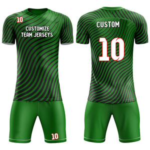 Conjunto de uniforme de fútbol personalizable para adultos y niños, camiseta de fútbol de entrenamiento transpirable, número, nombre, Impresión de logotipo, servicio OEM - Product Image 6