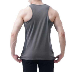 ZESHAN ZAFAR Breathable Plus Size Men's Tank <b>Tops</b> 100% Cotton Vintage O-Neck Sleeveless Gym Fitness Workout Shirts <b>Beading</b> - Product Image 2