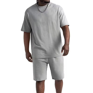 Ensemble T-shirt et short surdimensionné personnalisé pour homme 2026 – 100 % coton biologique de haute qualité – Tenue décontractée et sportive pour homme pour l'été - Product Image 1