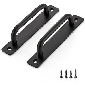 Set di 2 Maniglie Nere per Porte Scorrevoli, Interasse Fori 5 Pollici, Maniglia in Lega di Zinco per Armadi e Finestre - Product Image 1