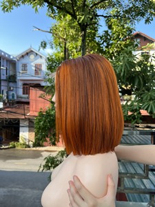 Human Hair Lace Front Bob Wigs Double Drawn Raw Vietnamese Virgin Hair Black Color Bone Straight for Lace Base Baby Hair 250% - Product Image 2