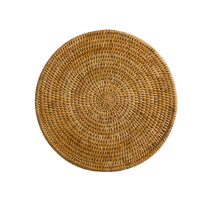 High-End Rattan <b>Placemat</b> Hand-Woven Round Table Decoration for Designer Homes Natural Sustainable Material - Product Image 2