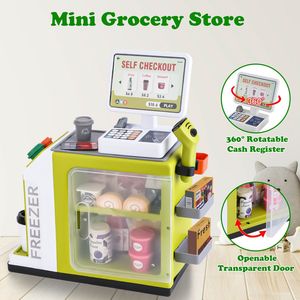 Juego de 48 Piezas de Juguetes de Caja Registradora, Escáner y Cafetera, Mini Supermercado, Juego de Roles de Tienda de Comestibles, Artículos de Comida de Juguete, 48 Piezas - Product Image 4