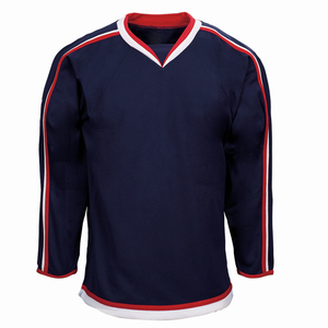 Camiseta de Hockey sobre Hielo con Cuello en V, Manga Larga, Unisex, para Adultos, Transpirable, de Malla, Gris y Negro a Rayas, Ropa Deportiva, Corte Regular - Product Image 6