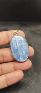 Lote al por mayor de colgantes de moda chapados en oro con cianita, colgantes de collar con bisel de formas ovaladas y dijes - Product Image 6