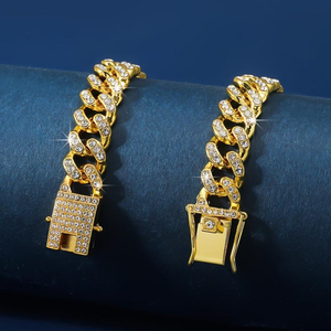 Cadena Cubana de Plata de Ley 925 de Lujo con Diamantes de Moissanita de Corte Brillante de 16 mm, Collar Impresionante para Boda o Compromiso - Product Image 2