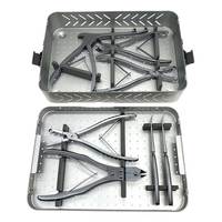 Kit d'instruments pour plaques thoraciques Azicon en acier inoxydable : fixation des fractures thoraciques, plaques de blocage des côtes, tournevis et pinces de pliage