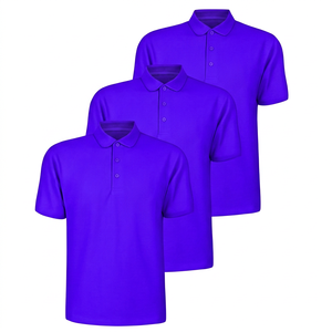 Polo à manches courtes pour homme, blanc, 100% coton, respirant, couleur unie, tricoté, coupe classique - Product Image 4