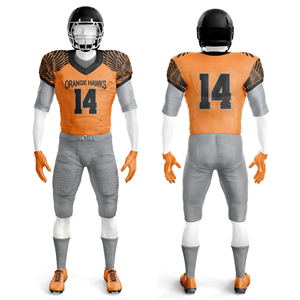 Premium Quality Custom Unisex American Football Uniform Jersey Shorts Set 100% Polyester Sublimated Anti-Bacterial Breathable - Product Image 6