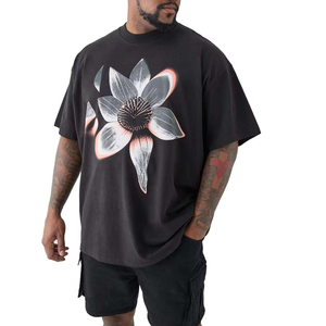 Camiseta de Hombre Oversize con Estampado DTG, Cuello Redondo, Diseño Gráfico Clásico, Hombros Caídos, Precio de Fábrica, Venta al Por Mayor de Ropa Urbana - Product Image 6