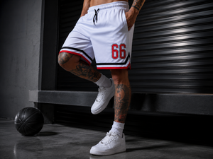 Pantalones Cortos Deportivos de Poliéster Personalizados para Hombre, Cintura Elástica, Ropa de Gimnasio, Cómodos, Diseño de Bordado Frontal Personalizado, Secado Rápido - Product Image 4