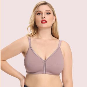 Sujetador push-up sin aros para mujer, copa tres cuartos, tirantes ajustables, espalda en U, adornado con pedrería, transpirable, de punto. - Product Image 2