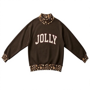 <b>Women</b>’s Modern Oversized Mock Neck <b>Christmas</b> <b>Sweatshirt</b> with Decorative Holiday Chest Embroidery - Product Image 4