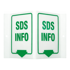 Señal de Seguridad Brady V MSDS - Señal de PVC Resistente para Áreas de Manejo de Productos Químicos - Product Image 3