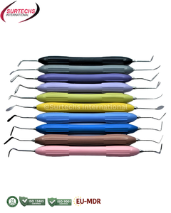 Kit d'instruments de stratification composite Surtechs, 10 pièces, manche en silicone, kit de restauration dentaire - Product Image 4