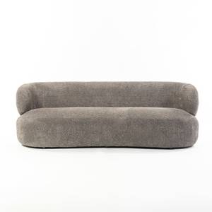 Canapé moderne incurvé trois places en tissu bouclé |   Canapé luxueux sans accoudoirs, revêtement personnalisable, couleur au choix |   Hôtel-Appartement Écologique - Product Image 1