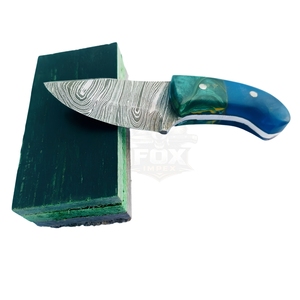 Couteau de poche à lame fixe de 4 pouces, tendance, économique, OEM, fait main, en acier Damas, mini, à pointe clip, à lame droite, pour la chasse et les activités de plein air - Product Image 3