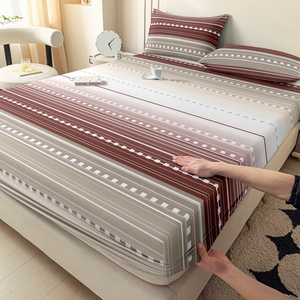 Solid Polyester/Cotton Flat <b>Sheet</b> <b>King</b> Queen <b>Size</b> Breathable All-Season 300tc Deep Pocket 40-count Home Hotel Use Adult Bedding - Product Image 4