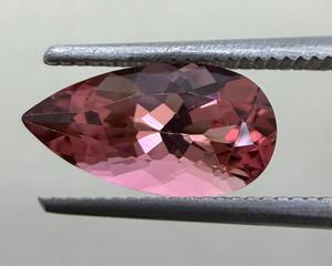 Pierre de tourmaline naturelle rose véritable, taille brillant poire, pour la fabrication de bijoux, bagues, pendentifs, cadeau de collection, pierres précieuses rares, Shamim Gems - Product Image 4