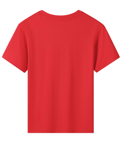 Kids Red Custom Printed 100% Cotton T-Shirt Short Sleeve O-Neck Jersey Casual Wear for Kids Adults Eco-Friendly Anti-Pilling - Product Image 3