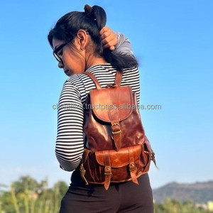 กระเป๋าเป้หนังแท้ทำด้วยมือแท้กระเป๋าสไตล์วินเทจกระเป๋าเป้สะพายหลังอเนกประสงค์ดีไซน์ใหม่ขายส่งเป็นจำนวนมาก - Product Image 3