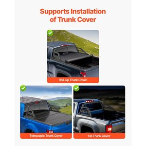 Roll Bar Sportivo Regolabile in Acciaio al Carbonio, Portapacchi Universale per Cassone di Camion di Medie Dimensioni, Compatibile con Pickup - Product Image 3