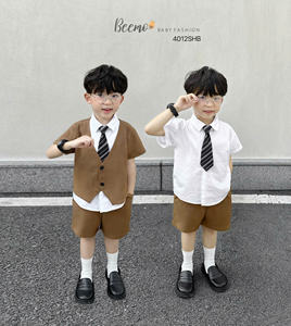 Proveedor superior Nueva llegada Ropa de verano para niños Traje atractivo Estilo coreano Conjunto de dos piezas de manga corta para niños Ropa para niños pequeños - Product Image 1