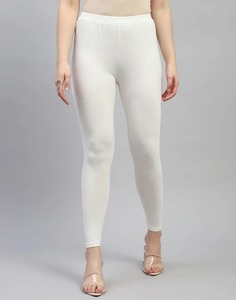 New Gym Compression High Waist <b>White</b> Leggings Full Length Quick Drying Sports Women's Basic Style All Seasons Wear Legging - Product Image 2