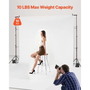 ชุดขาตั้งสำหรับถ่ายภาพแบบพกพาปรับได้10x10ฟุตคานรับน้ำหนักได้4อันสำหรับพื้นหลังสตูดิโอถ่ายภาพงานแต่งงาน - Product Image 2