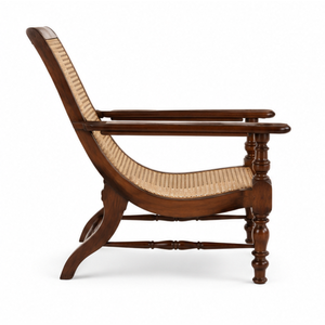Luxury Teak Wood Rattan Lounge Chair Handmade <b>Cane</b> Armchair Solid Wood Leisure Chair Indoor Living Room Furniture - Product Image 3