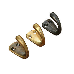 Elegant Metal Wall <b>Hook</b> Double Coat Hanger Rust Resistant for Clothing Storage Installation with Drill Handmade Wall <b>Hooks</b> - Product Image 3