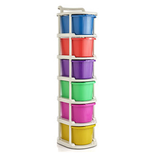 5-layer Injection Molded Plastic Corner <b>Drawer</b> Organizer <b>Storage</b> Cabinet Wheels PP Wardrobe Clothes Organizer Multifunction - Product Image 1
