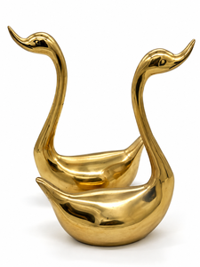 Escultura Artesanal de Pareja de Cisnes de Latón, Elegantes Figuras de Aves, Estatuas de Cisnes de Metal de Lujo, Decoración para Mesa, Hogar u Oficina - Product Image 5