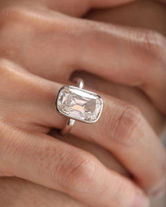 IGI/GIA Lab Grown Cut Diamond Vintage 14k Yellow Wedding/Engagement Ring Unisex Fine White Gold <b>for</b> Anniversary Party-Worthy - Product Image 2