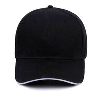 Gorra de Béisbol Unisex Personalizada con Ribete Rojo, Gorra de Algodón Ajustada de 6 Paneles para Adultos, Uso Casual