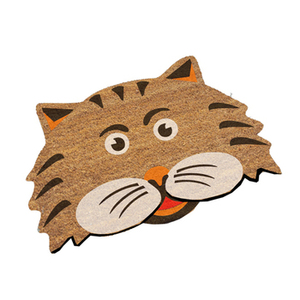 Alfombrillas de fibra de coco con forma de gato personalizadas para amantes de las mascotas, felpudos ecológicos, alfombrillas únicas con diseño de animales fabricadas en la India - Product Image 2