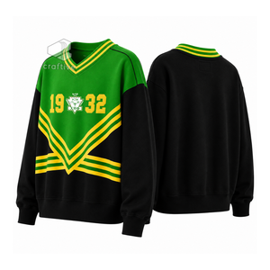 เสื้อสเวตเชิ้ตคอกลมผ้าฝ้ายปักลายสีเขียวและสีเหลืองสำหรับผู้หญิง แบรนด์ Chi Eta Phi เหมาะสำหรับชุดนักเรียนหญิงในชมรม - Product Image 4