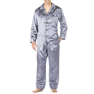 2026 Hot Wholesale Price Multi Color Silk Sleepwear 2 Pieces Silk <b>Pajamas</b> <b>Set</b> <b>for</b> <b>Men</b> With High Quality and Reasonable Price - Product Image 1