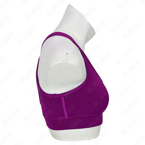 Soutiens-gorge de sport confortables et sur mesure, leggings de yoga élégants de couleur unie, spandex/nylon personnalisé, extensible dans les quatre sens, parfait pour le fitness - Product Image 3