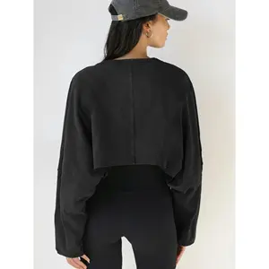 Custom Logo <b>Zipper</b> For Acid Wash Terry Hoodie Womens Heavyweight Customizable Oversized Dtg 4Xl Long Navy Thick Soft - Product Image 6