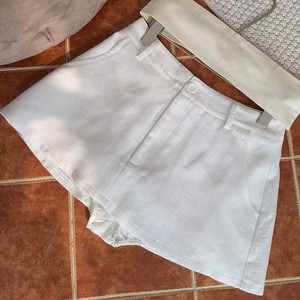 High Quality OEM ODM <b>Women's</b> Casual Solid White V-Neck Shirt <b>Skort</b> 2-Piece Set Breathable Quick Dry 100% Polyester Oxford Fabric - Product Image 6