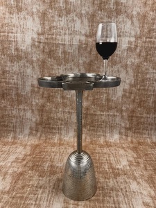 Unique Playing <b>Card</b> Accent Bar Side <b>Table</b> Clover Shaped Top Artistic Design Sturdy Build Statement Piece for Stylish Interiors - Product Image 2