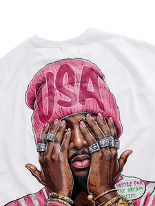 Débardeur Homme Été Coupe Droite Col Rond Haute Qualité Streetwear 100% Coton Jersey Hip Hop Imprimé Intégral Pour Usage Quotidien - Product Image 3