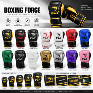 Fly Leather Boxing Gloves <b>Lace</b>-Up Closure Laced Design Lightweight Breathable Professional Training Gear for Adults Club - Product Image 5