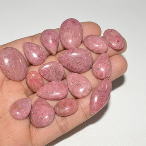 Hermosa Rodonita Natural |   Rodonita Rosa con Acabado Liso |   Suministros para la Elaboración de Joyería Artesanal |   Piedra para la Fabricación de Joyas |   100g 25-30mm - Product Image 5