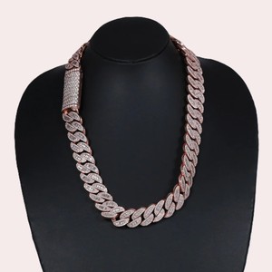 Most Demanded Luxury Bling VVS Moissanite <b>Cuban</b> <b>Chain</b> Necklace for Daily Wear Wedding Gift Available for Wholesale Supply - Product Image 1
