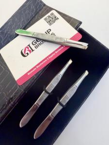 Pince à épiler professionnelle en acier inoxydable argenté de qualité supérieure à pointe inclinée pour sourcils, marque privée, pour l'épilation en salon de beauté - Product Image 5