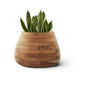 Jarrones para Decoración de Sala de Estar, Macetas de Madera Hechas a Mano de Alta Calidad, Jarrones para Decoración de Jardín, Maceta de Madera de Mango - Product Image 5