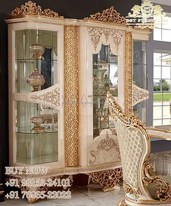 Meubles de salle à manger de designer sculptés à la main en France, meubles de salle à manger classiques polonais, ensemble de salle à manger de luxe moderne - Product Image 5